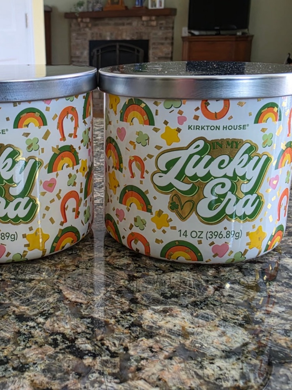 🍀In My Lucky Era Kirkton House Candle - Green & White Design 🍀 Set of 2